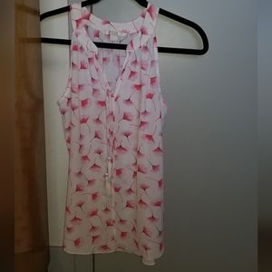 C&E sleeveless blouse with tassel tie front size small